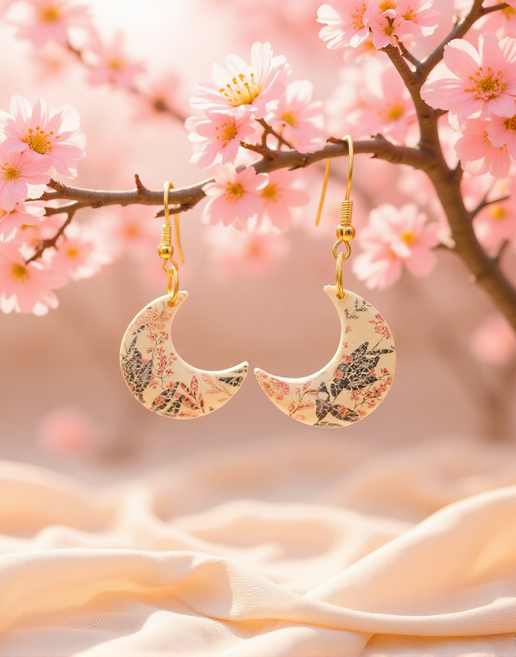 Light Moon with Floral Design