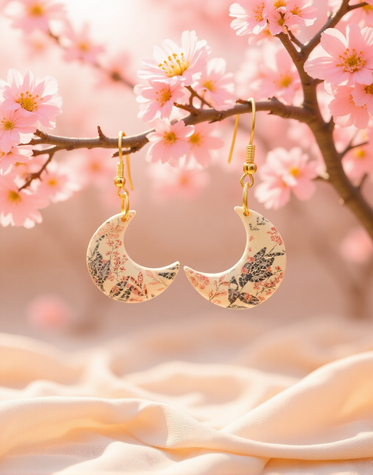 Light Moon with Floral Design