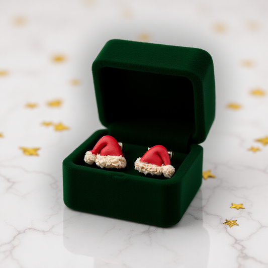Santa Hat Studs