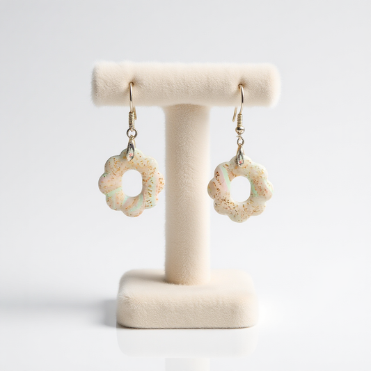 Light Cream Dangle Earrings
