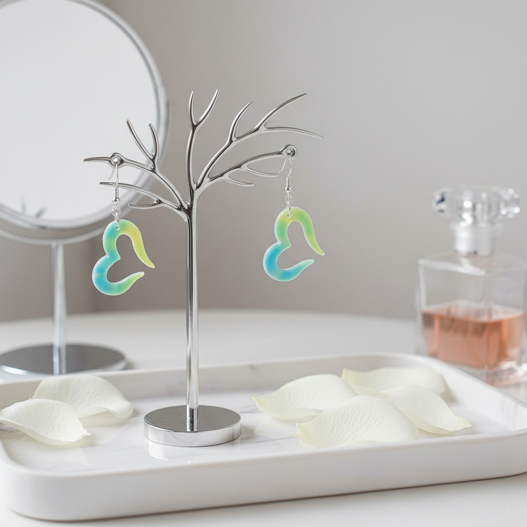 Green Translucent Heart