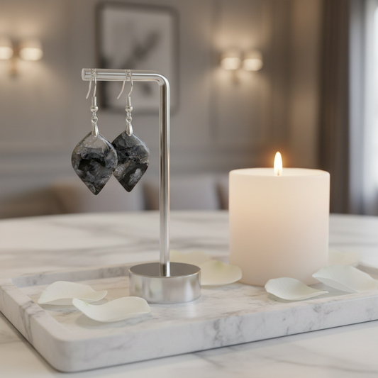 Elegant Black Marble Drops