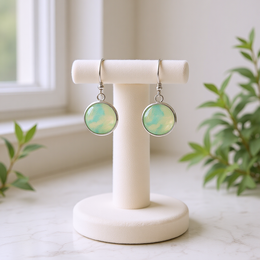 Dangly Marble Earrings
