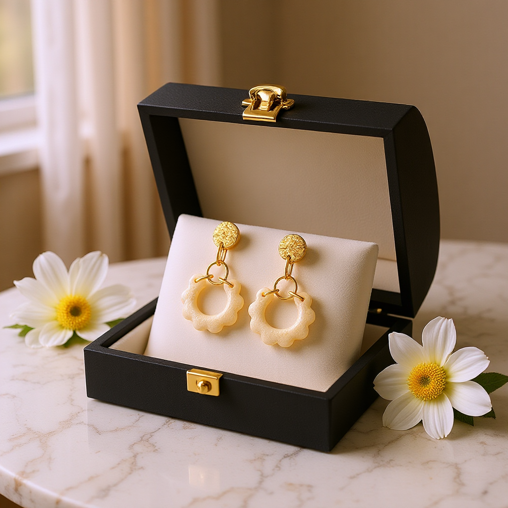 Golden Scalloped 3/4 Circles