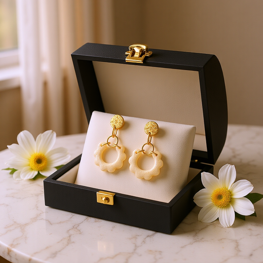 Golden Scalloped 3/4 Circles