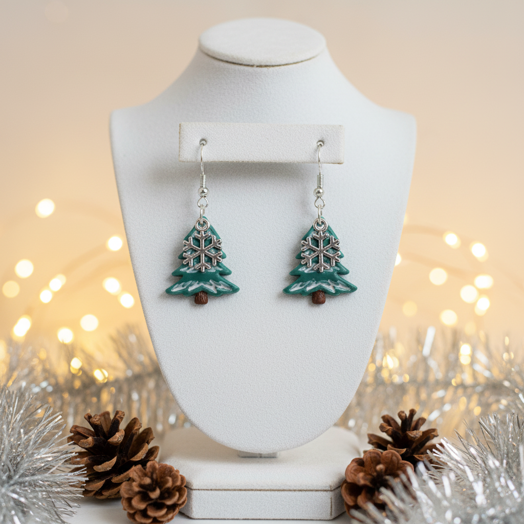 Tree with silver snowflake